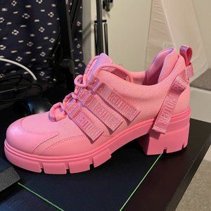 RedTop brand new SIZE 9 Chunky Heel Buckles Canvas Oxford Boots